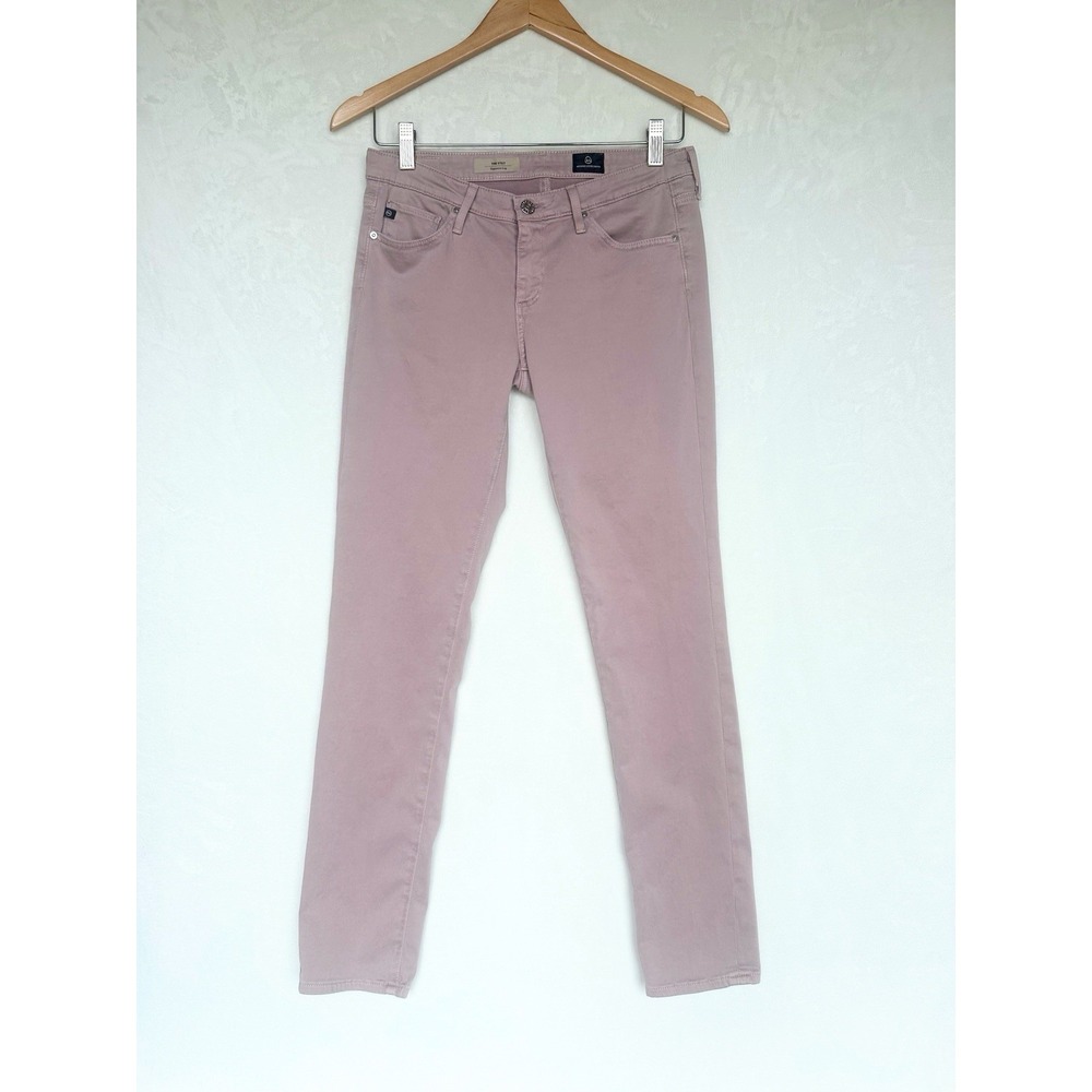 AG Adriano Goldschmied Stilt Cigarette Jeans Size 27R Pink Stretch Made In USA‎ - Picture 2 of 7